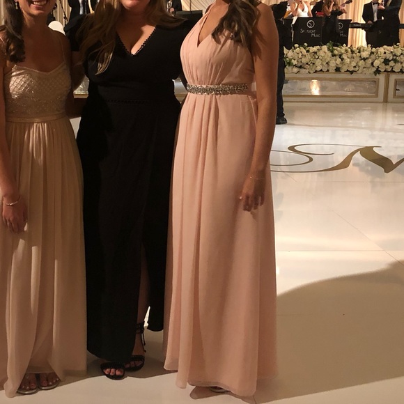 Vera Wang Long Chiffon Low Crisscross Back - Picture 5 of 6